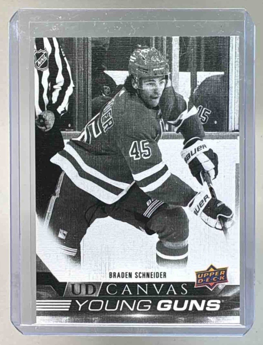 Braden Schneider 2022 Upper Deck #C105 UD Canvas Black & White Young Guns RC