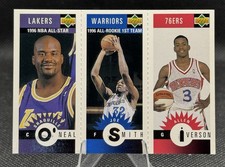 1996-97 Collector's Choice Shaquille O'Neal Smith Allen Iverson #M132/M117/M152