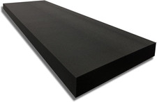 1" Thick X 24" Wide X 96" Long Charcoal High Density Foam, Ideal for Foam Paddin