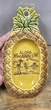Vintage Spoon Rest / Wall Hanging "Aloha Hawaii" Hula Dancer Ceramic