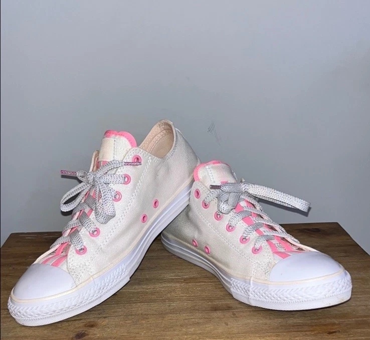 Sneakers Converse Ragazze CT All Star Loopholes OX Crema S Basse Taglia 6 Giovani