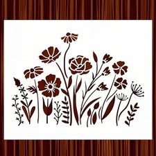 Large Wildflower Stencil for Painting 15x12 Inches - DIY Wild Flower 12"x15"