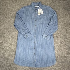 Southern Tide Cam Denim Dress Womens S Indigo Button Up Shirt Bohemian NWT