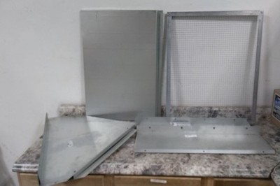 Dayton 1WBV9 28-1/4 In Overall Height/Width 18 Ga Steel Weatherhood