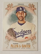 DAVID PRICE 2021 Topps Allen & Ginter's #278 Dodgers All-Star Cy Young