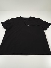 FIGS Shirt Mens XL Black Technical Collection Scrub Pocket Tee Tagless Stretch