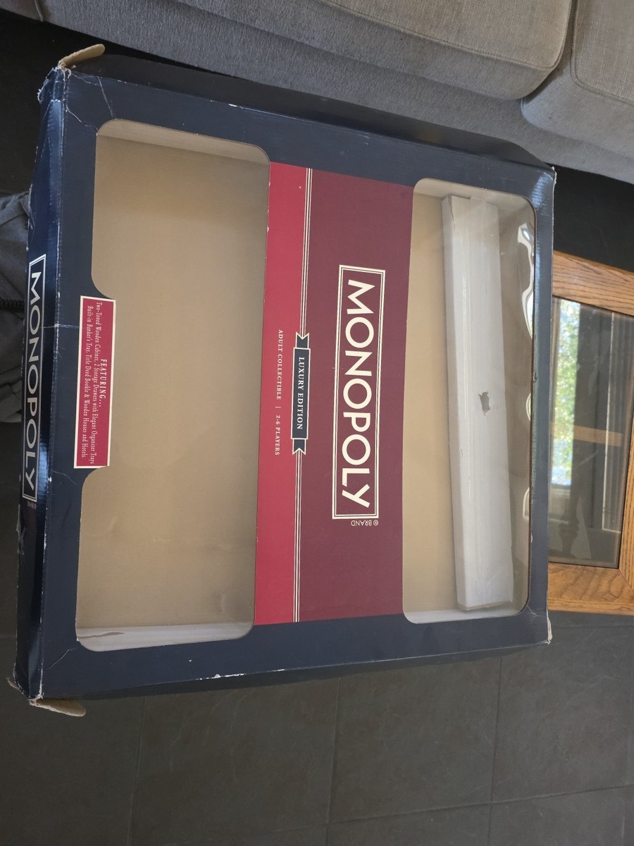 HUGE Monopoly Luxury Edition Blue Board Game Collectible Elegant