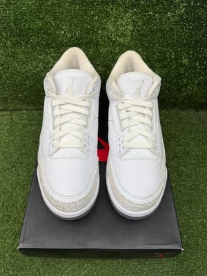 Size 8.5 - Air Jordan 3 Retro Triple White 191885403656| eBay