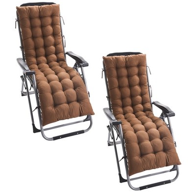 Zero Gravity Recliner Chair Cushion Pad Tufted Chaise Lounge Seat Cushion w/ Tie