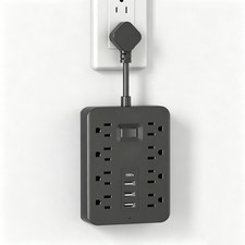 12-in-1 Surge Protector Power Strip 8 AC Outlet 3 USB Ports Type C 1700J Wall US