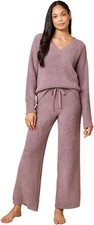 Softies Waffle Marshmallow V-Neck Lounge Set for Women   Ultra Soft 2-Piece