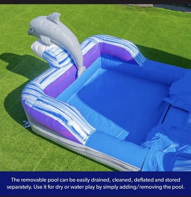 Herokiddo Dolphin 16' Water Slide With Detachable Pool ( POOL ONLY) PARTS ONLY