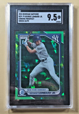 2024 BOWMAN SAPPHIRE GEORGE LOMBARD JR YANKEES GREEN #33/99 SGC 9.5 - FREE S&H!!