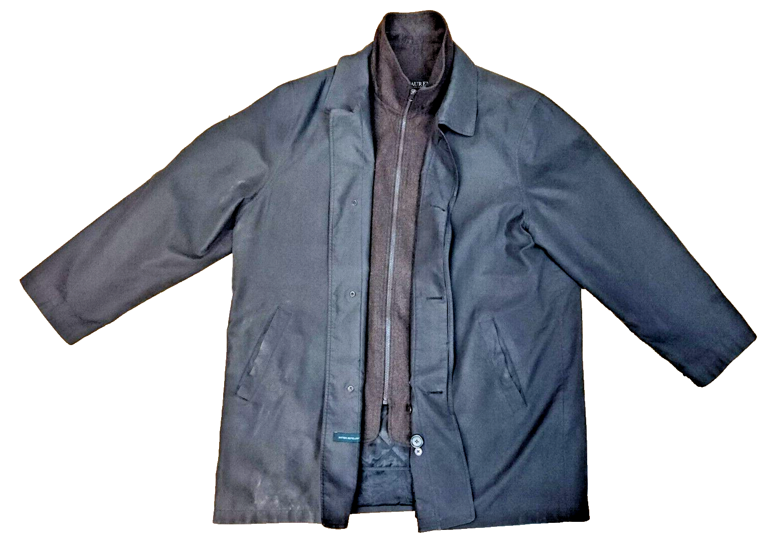 PONY Lauren Ralph Lauren Giacca Uomo 48R Grigio Poliestere Misto Nylon Idrorepellente