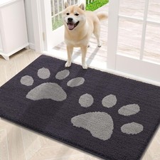 Buganda Dog Door Mat for Muddy Paws, Absorbent Dirt Trapper Washable Indoor D...