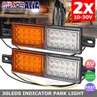2x 30 LED Bullbar Indicators Tail Drl Lights ABS Front Bumper Park Marker Lamp