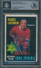 1970/71 O-Pee-Chee OPC #245 Jacques Laperriere Beckett Authentic Signed *9102