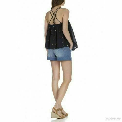 266014 Des Petits Hauts Etournelle Cami Blouse Top Shimmer Sleeveless S T-1 NEW - Picture 2 of 7