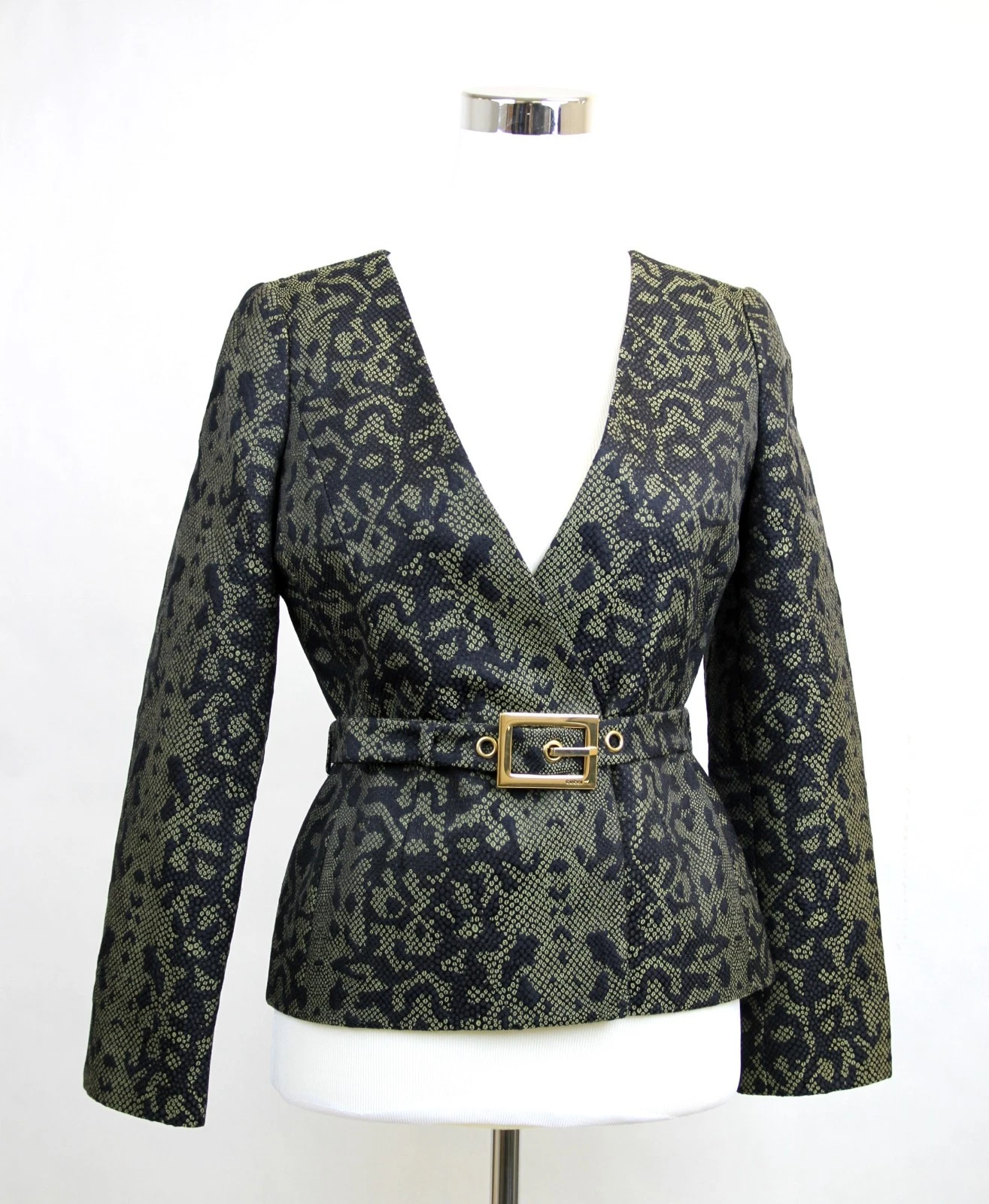Blazer imprimé authentique Gucci Runway Python NEUF avec ceinture, 319227 1304