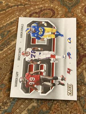 2021 Score #3D7 Aaron Donald / Bruce Smith / Warren Sapp 3D