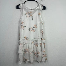 Abercrombie Fitch Dress Womens S Floral Tiered Romantic Sheer Fairy Cottagecore