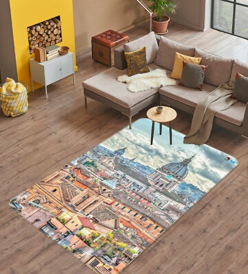 3D Street Taxi 124 Assaf Frank Rug Non Slip Rug Mat