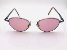 Vintage Jordache JD8 Gray Metal Oval Hong Kong Sunglasses FRAMES ONLY