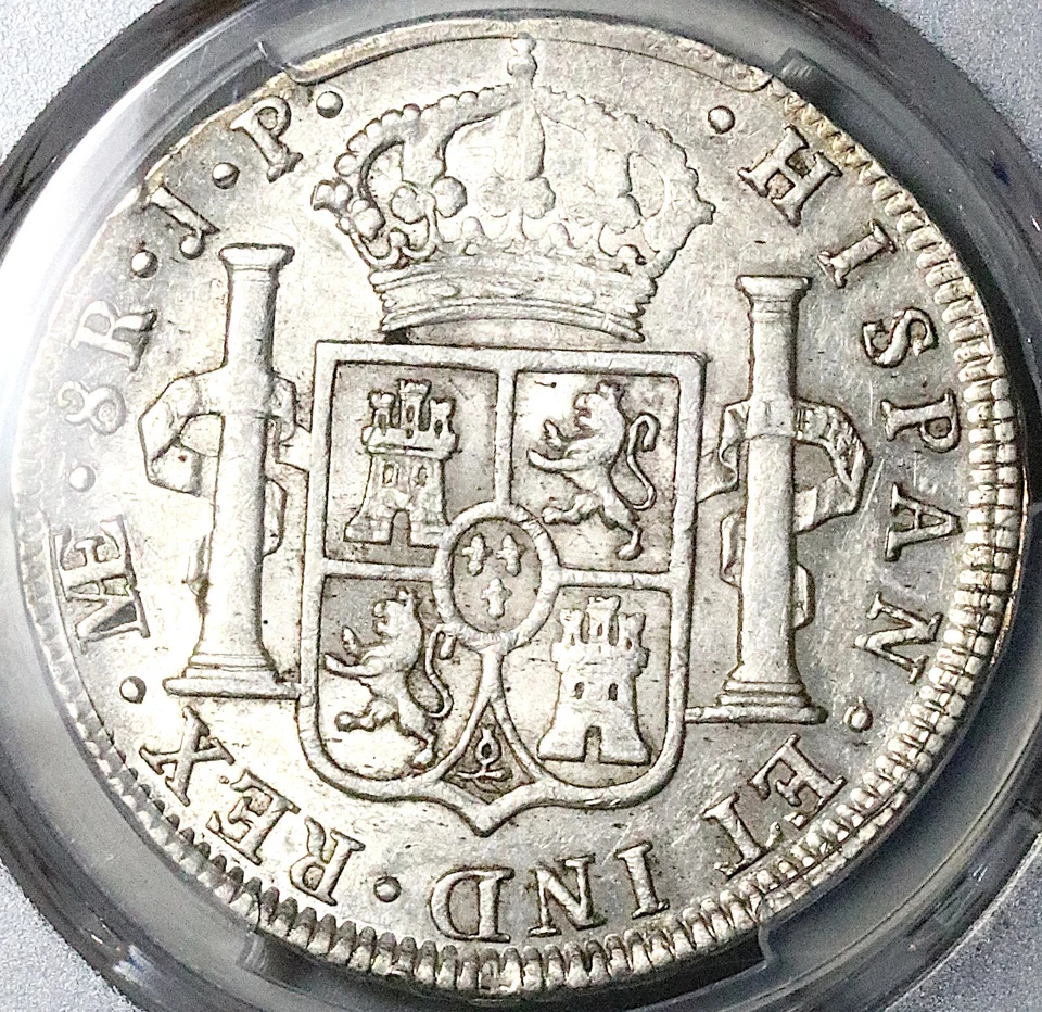 1809 PCGS AU 53 Peru 8 Reales Imaginary Large Bust Ferdinand VII Coin (24070101C - Image 4 of 4