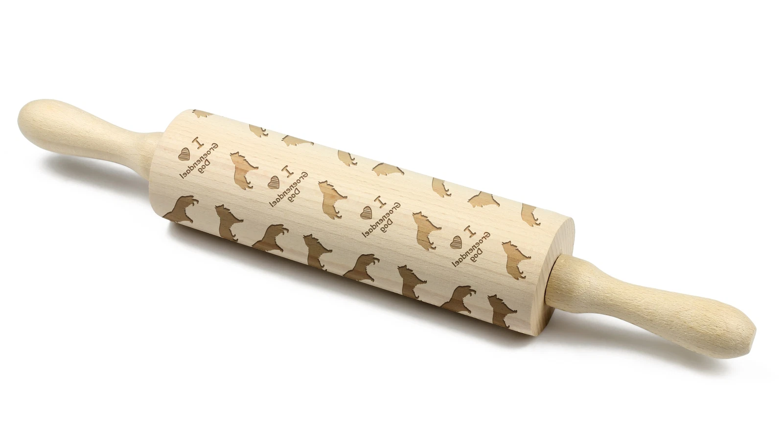 Groenendael Belgian Shepherd Dog large rolling pin with a dog silhouette Art-Dog