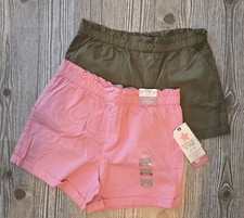 Imperial Star Girls High Waist Shortie Shorts Size 16 Lot of 2 Pull On Casual