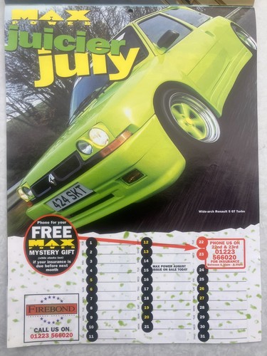 MAX POWER 1997 COVER AUTOS KALENDER - SELTENE 12 AUTOS - Bild 9 von 12