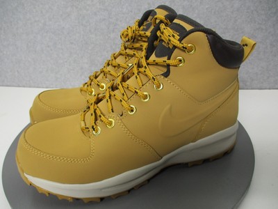 Nike Manoa Leather Boots Water Resistant Wheat Tan 454350-700 Mens Sz 8