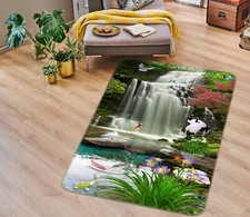 3D Calm Graceful Waterfall NBC454197 Game Rug Mat Elegant Photo Carpet Mat Romy