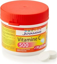JUVAMINE - Vitamine C500 - Maxi Format - 120 Comprimés à croquer (Lot de 1)