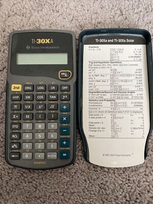 Texas Instruments TI-30Xa Solar Scientific Calculator Used