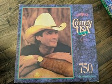 Country USA Puzzle Clint Black Vintage 750 Piece Jigsaw by Milton Bradley Music