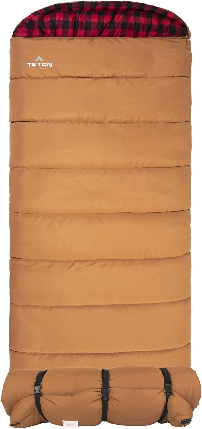 Teton Sports Deer Hunter 0F Sleeping Bag Left Zip Canvas Mummy Comfort