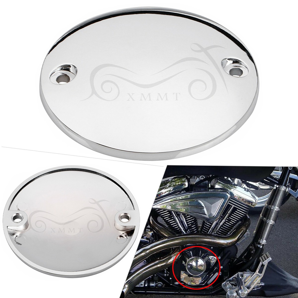 2-Hole Ignition Timing Points Cover For Harley Electra Glide FLHT