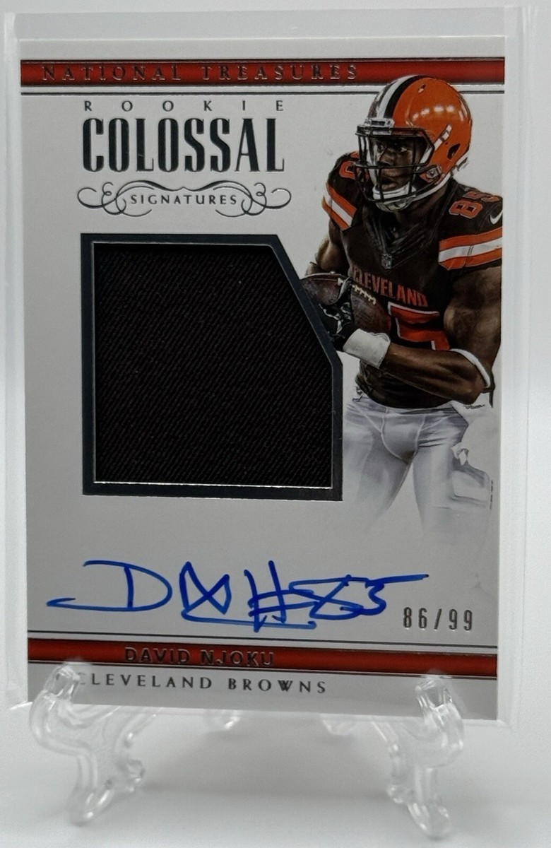 David Njoku 2017 Panini National Treasures Rookie Colossal RPA