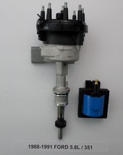 1988-1991 Ford 5.8l 351 Efi Distributor Blue 48000 Volt Hi-output Efi Coil