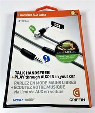 Griffin UNIV35T35MIC Audio Aux Cable with Handsfree MIC for Iphone/smartphone