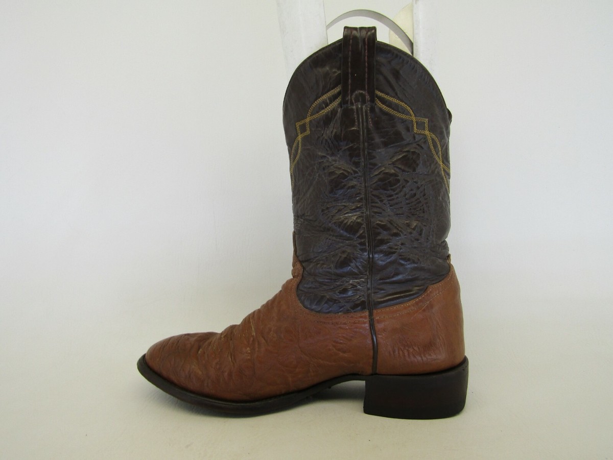 TONY LAMA Mens Size 9 D Brown Leather Bullhide Cowboy Western Boots Vintage Tony Lama Men main image 3
