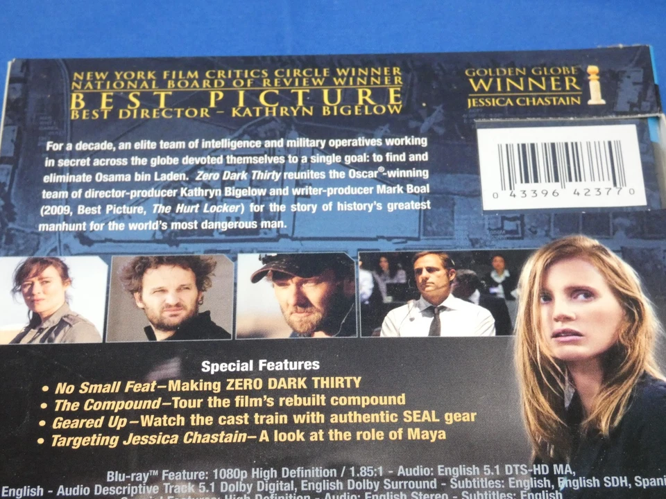 Zero Dark Thirty Blu-ray DVD Manhunt NEW With SLIPCOVER Military Drama Movie - image 4 of 4