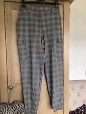 PRIMARK BNWOT ladies  smart check cargo trousers SIZE 6