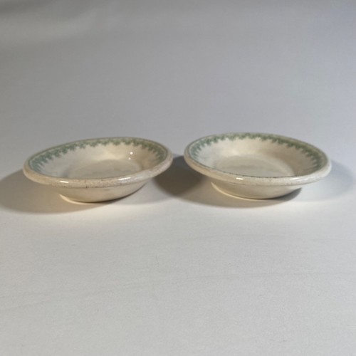 VTG Waldorf Restaurant Ware Small Oval Dish White/Green Scroll Design Lot of 2 - Picture 3 of 9