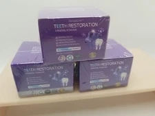 Lot Of 3 Teeth Restoration Mineral Powder Tooth Whitening 1.5 Oz Made In USA 