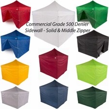 10x10 EZ Pop Up Canopy Tent Sidewalls Zippered 500 Denier Polyester Choose Color