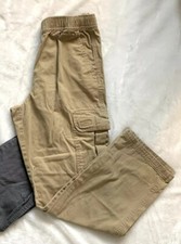   The Childrens Place Boys Pull On Pants Adjustable Sz 12 H Tan Cargo