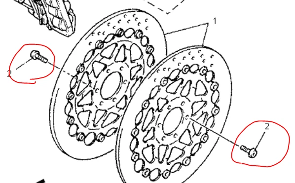 Juego completo de pernos de disco de titanio Yamaha YZF750 93-98 pernos de rotor Ti YZF 750R RF Foto 2 de 4