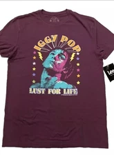 Large Iggy Pop & The Stooges Lust For Life T-Shirt Punk Band Classic Fit